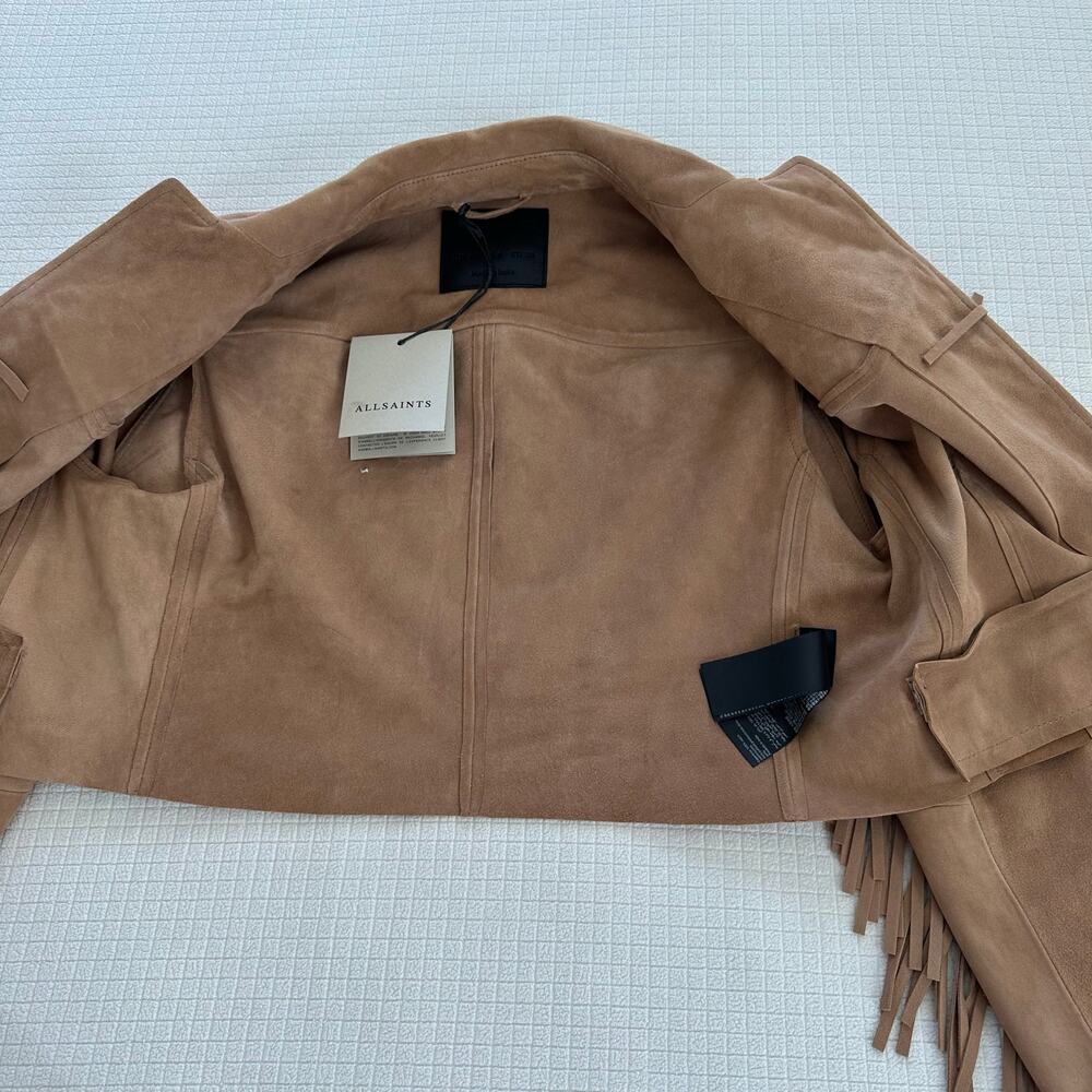 ALLSAINTS Corinna Shai Suede Jacket Size 6 - Picture 11 of 13